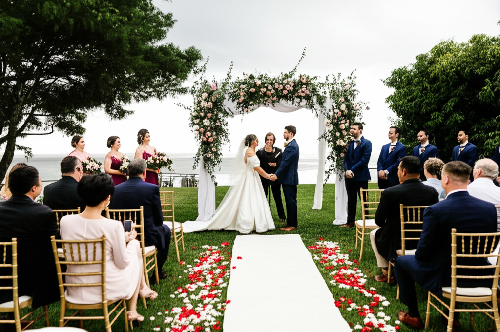 Cerimônia de casamento ao ar livre organizada com Organizaki